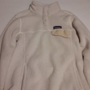 Patagonia Women's Re-Tool Snap T Pullover Sweater Raw Linen White X Dye Size XS